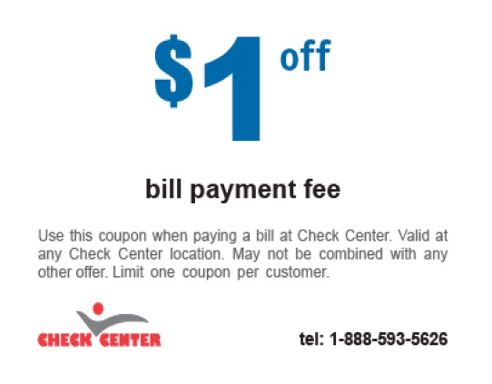 1 Dollar off Bill Pay Coupon